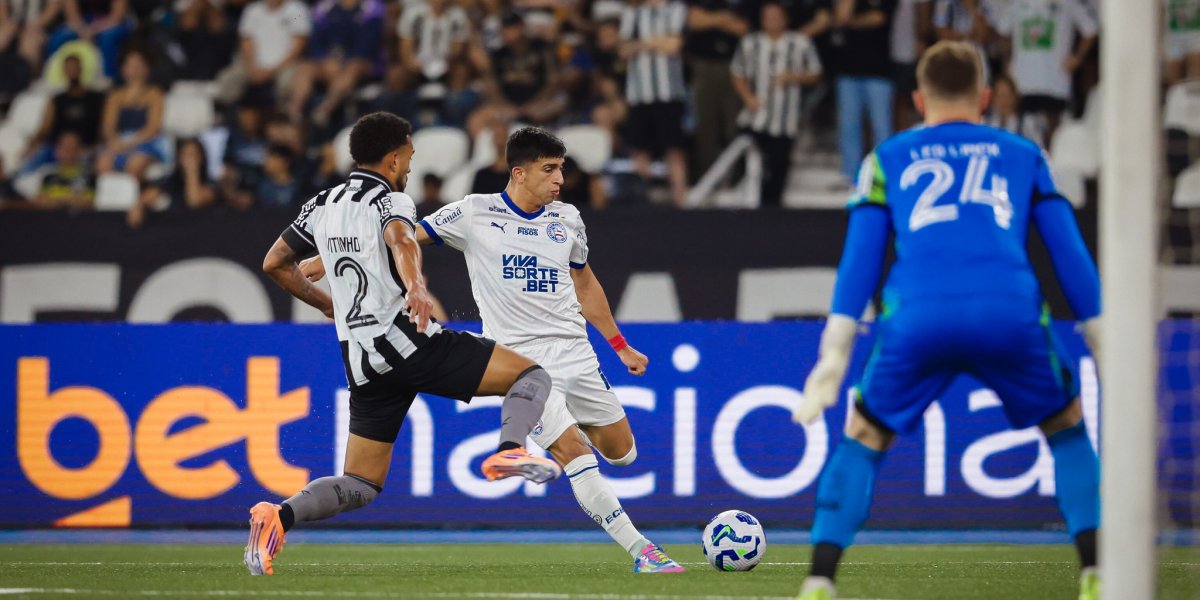 Fora de casa, Bahia perde para o Botafogo e vê o G4 se afastando