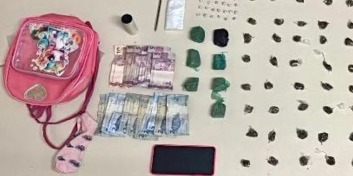 Objetos apreendidos pela PM