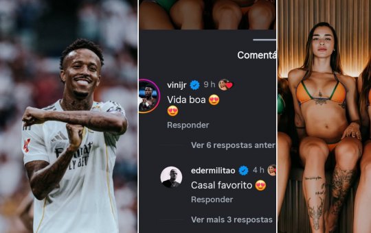 Vazou? Éder Militão comenta em foto de Virgínia e "entrega" romance com Vini Jr