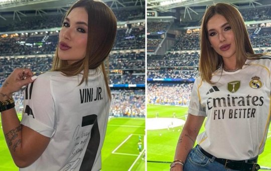 ASSUMIU? Virginia posa com camisa do Real Madrid com número e nome de Vinicius Jr. em partida
