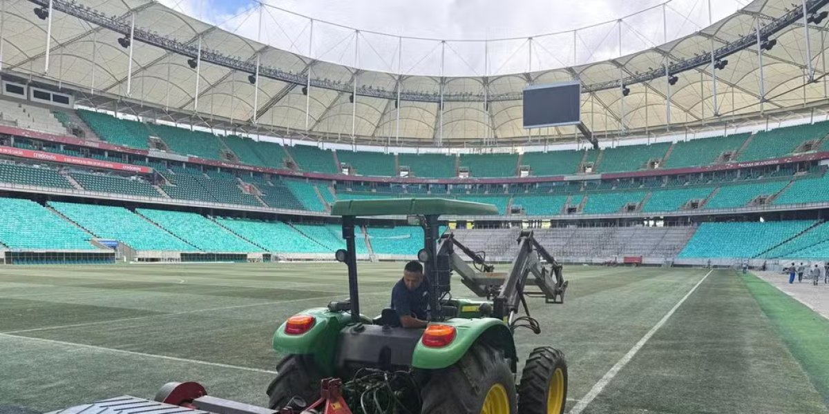 Gramado da Arena Fonte Nova passará por restauração completa após sofrer críticas