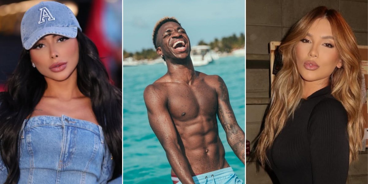 A modelo Anna Carolina Silva, o jogador Vinicius Júnior e a influenciadora Virgínia Fonseca