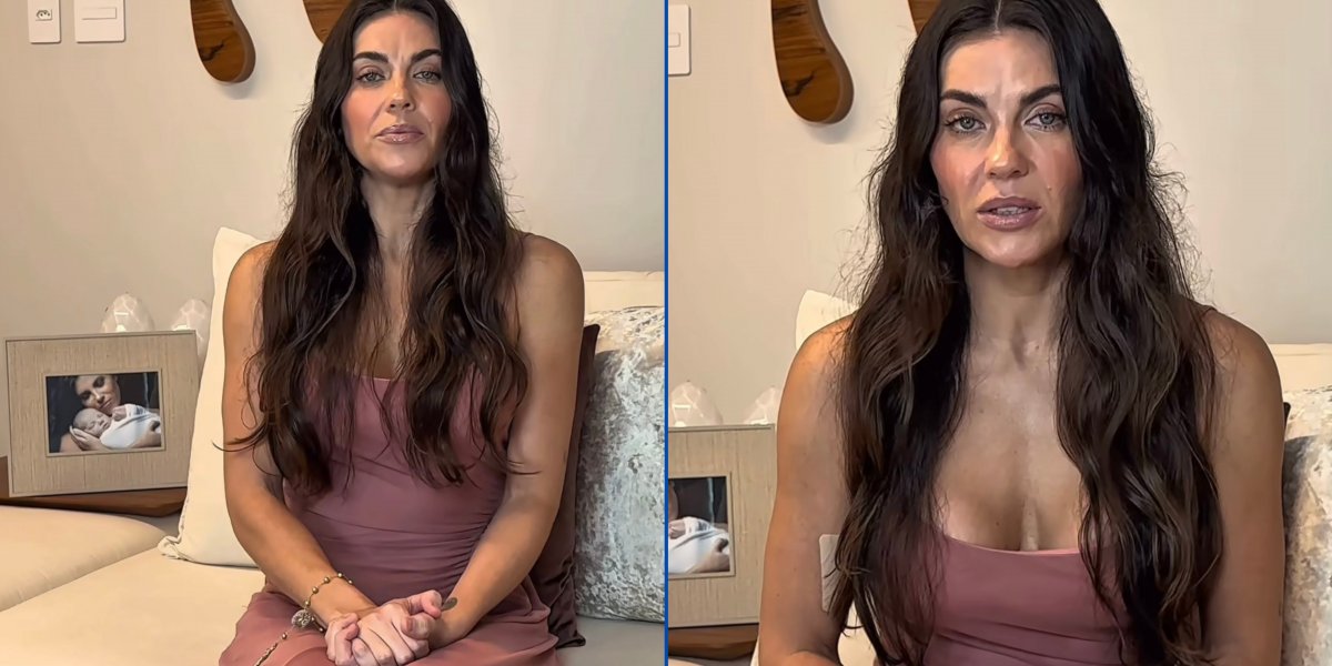 Bárbara no momento da gravação do vídeo
