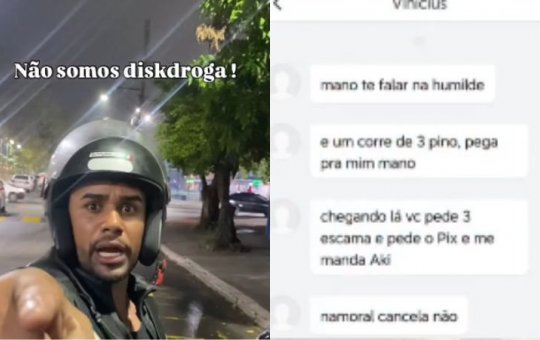 Motoboy humilha pedido de “disk droga” e dá bronca em cliente: “Tá atrapalhando nosso corre”