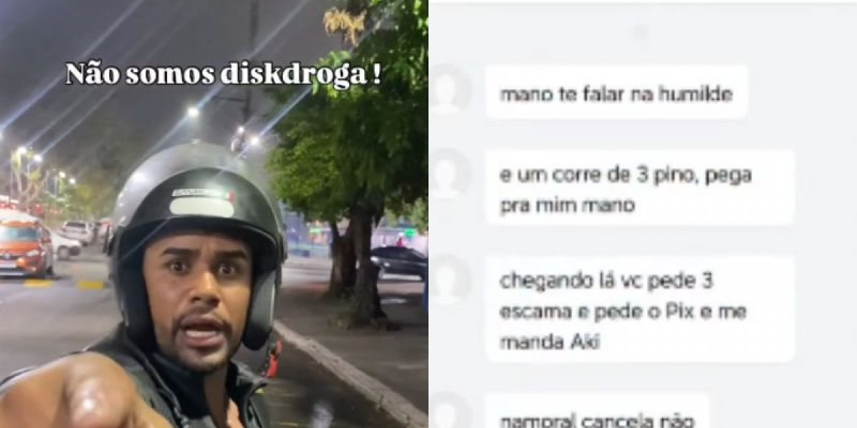 Motoboy humilha pedido de “disk droga” e dá bronca em cliente: “Tá atrapalhando nosso corre”