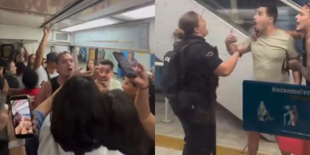 Homens insultam passageiras ao serem retirados de vagão feminino do metrô