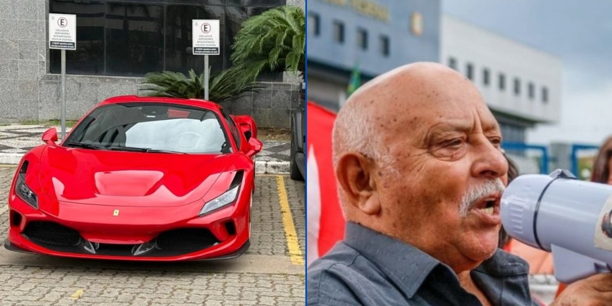 Ferrari apreendida na operação contra o sindicato ligado a Frei Chico, irmão de Lula