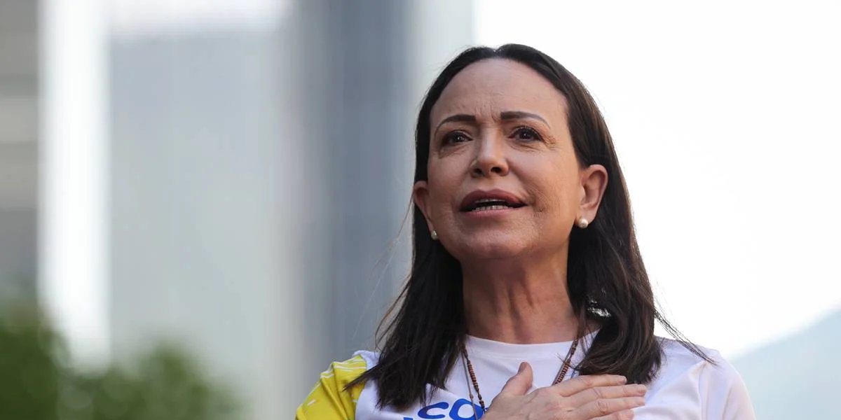 María Corina Machado, principal opositora do governo de Nicolás Maduro