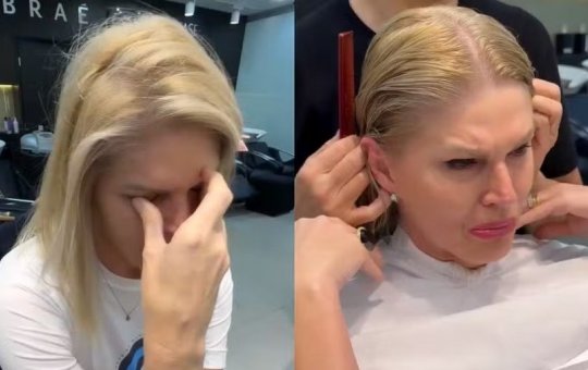 Val Marchiori se emociona ao cortar cabelo no início do tratamento de câncer e compartilha reflexão