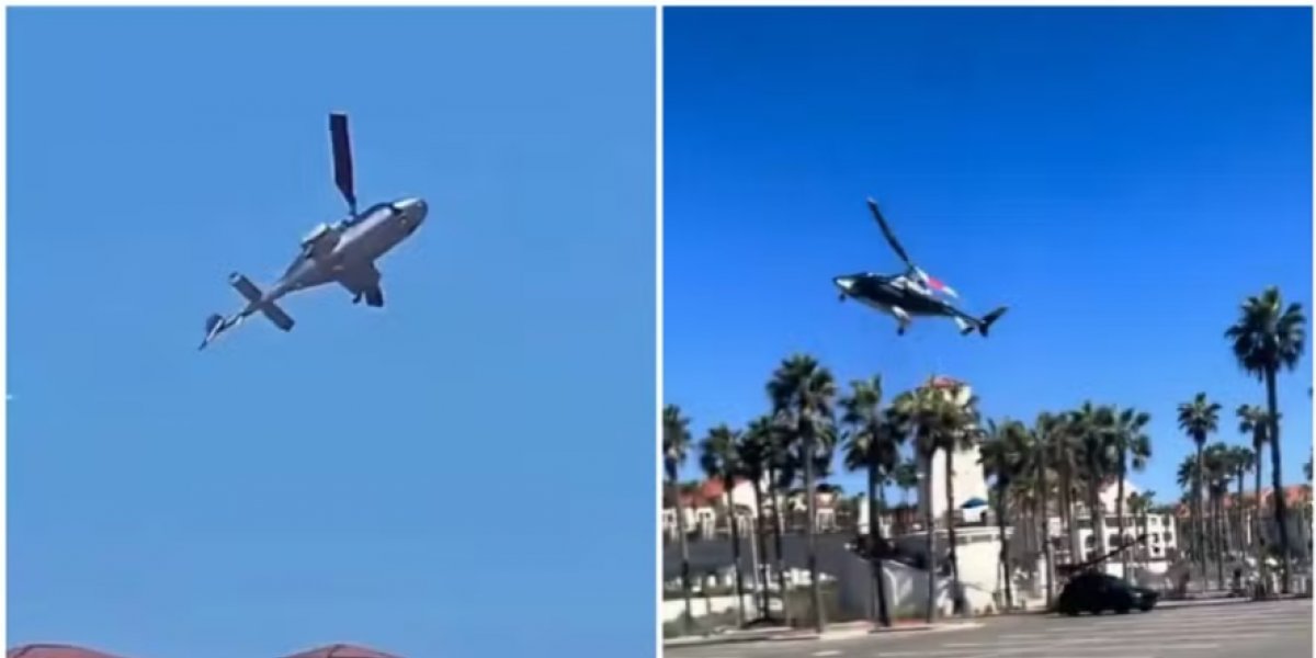 Acidente com helicóptero em praia da Califórnia deixa feridos e causa destruição