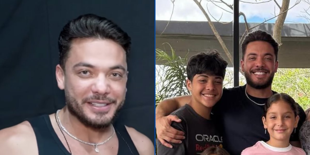 Wesley Safadão ao lado dos filhos