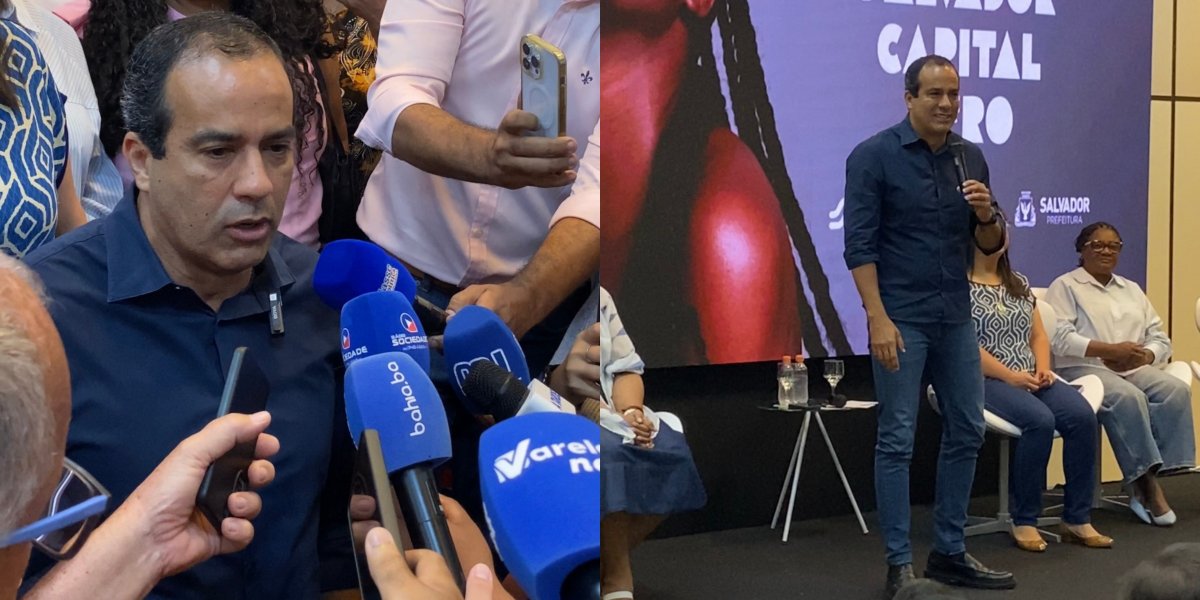 Bruno Reis durante a coletiva de apresentação