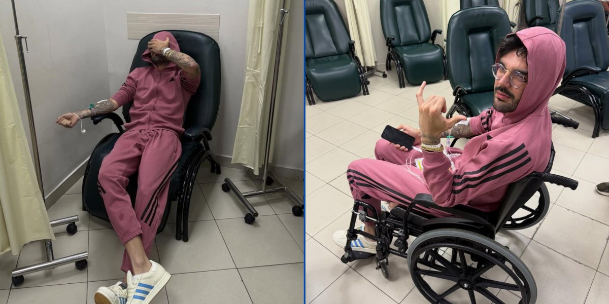Luan Pereira no hospital