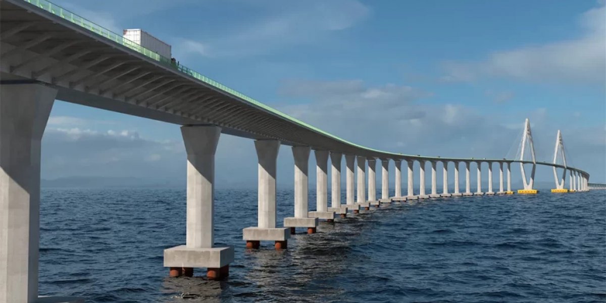 Esboço da Ponte Salvador - Itaparica