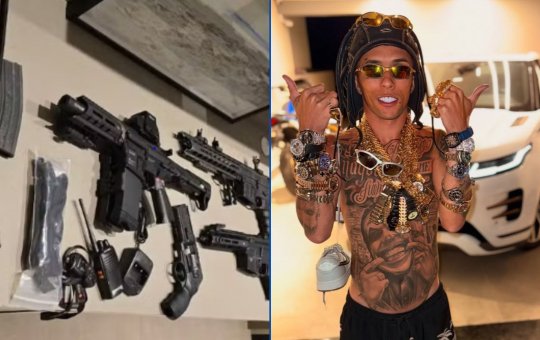 Polícia Federal encontra arsenal de armas na mansão do influenciador Buzeira