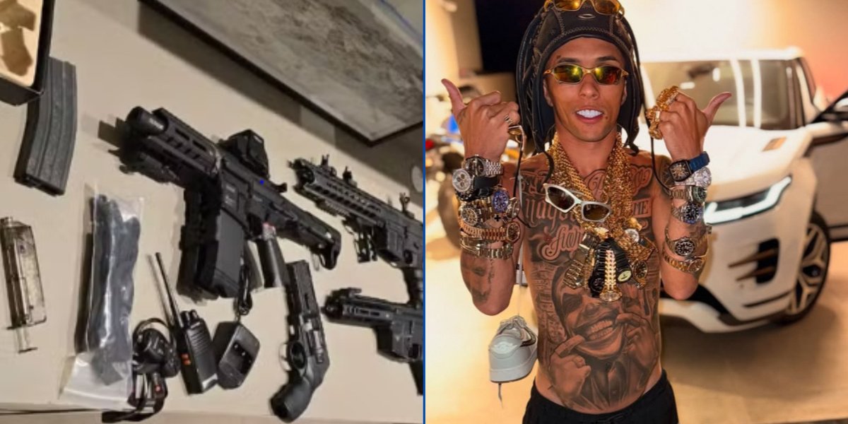 Polícia Federal encontra arsenal de armas na mansão do influenciador Buzeira