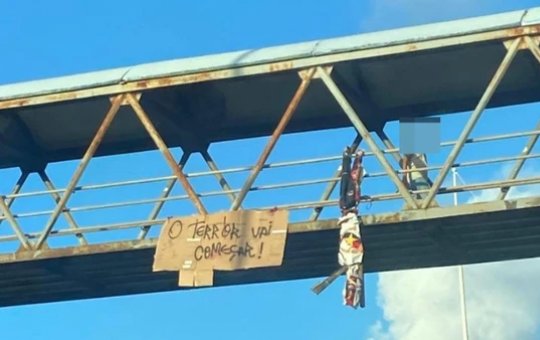 Polícia remove faixas e bonecos com ameaças e intensifica segurança antes do Ba-Vi