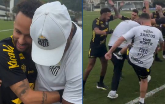 Neymar 'se vinga' de segurança que acertou bolada sem querer em Mavie e divide opiniões na internet