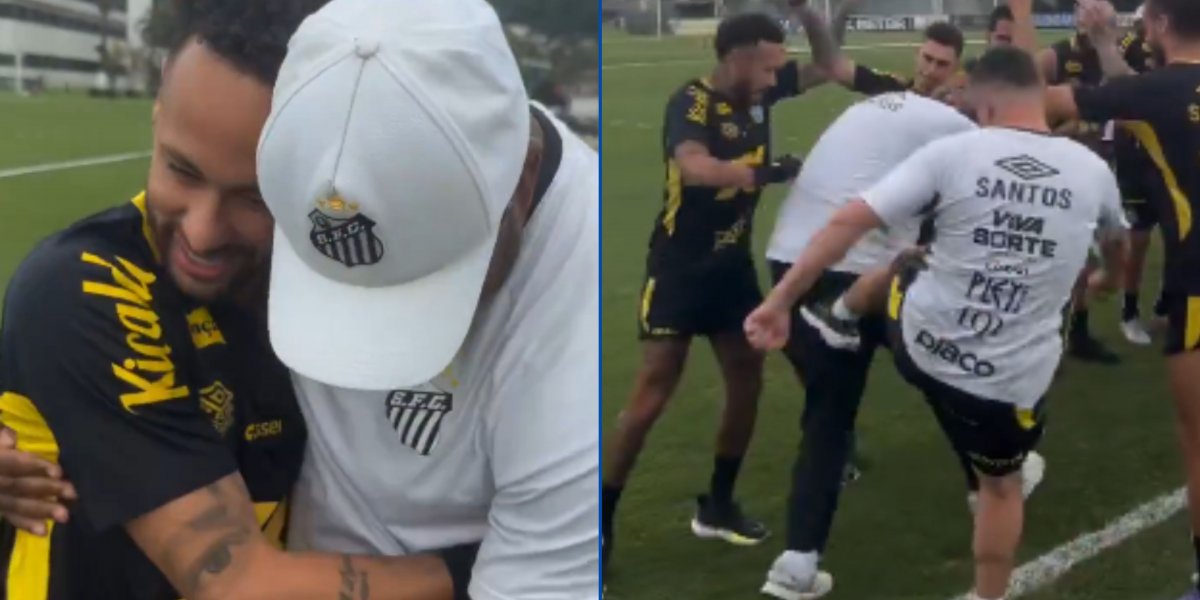 Neymar 'se vinga' de segurança que acertou bolada sem querer em Mavie e divide opiniões na internet