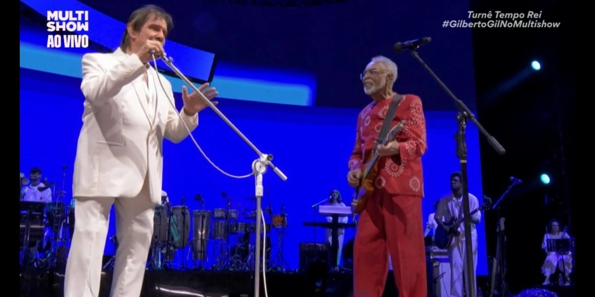 Em show em São Paulo, Gilberto Gil se emociona ao homenagear Preta Gil e canta com Roberto Carlos