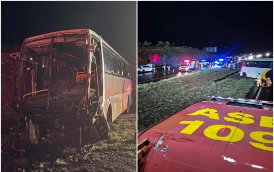 Ônibus com destino à Bahia se envolve em acidente no Distrito Federal e deixa 15 feridos