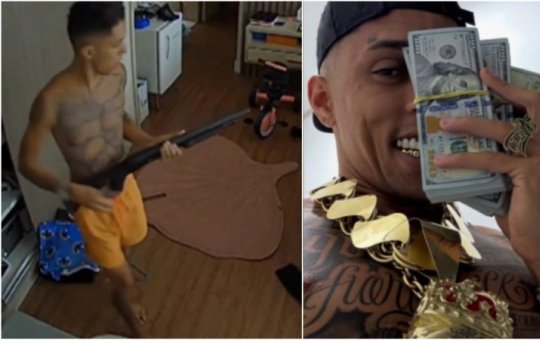 Vídeo divulgado mostra influenciador Buzeira carregando espingarda antes da chegada da Polícia Federal