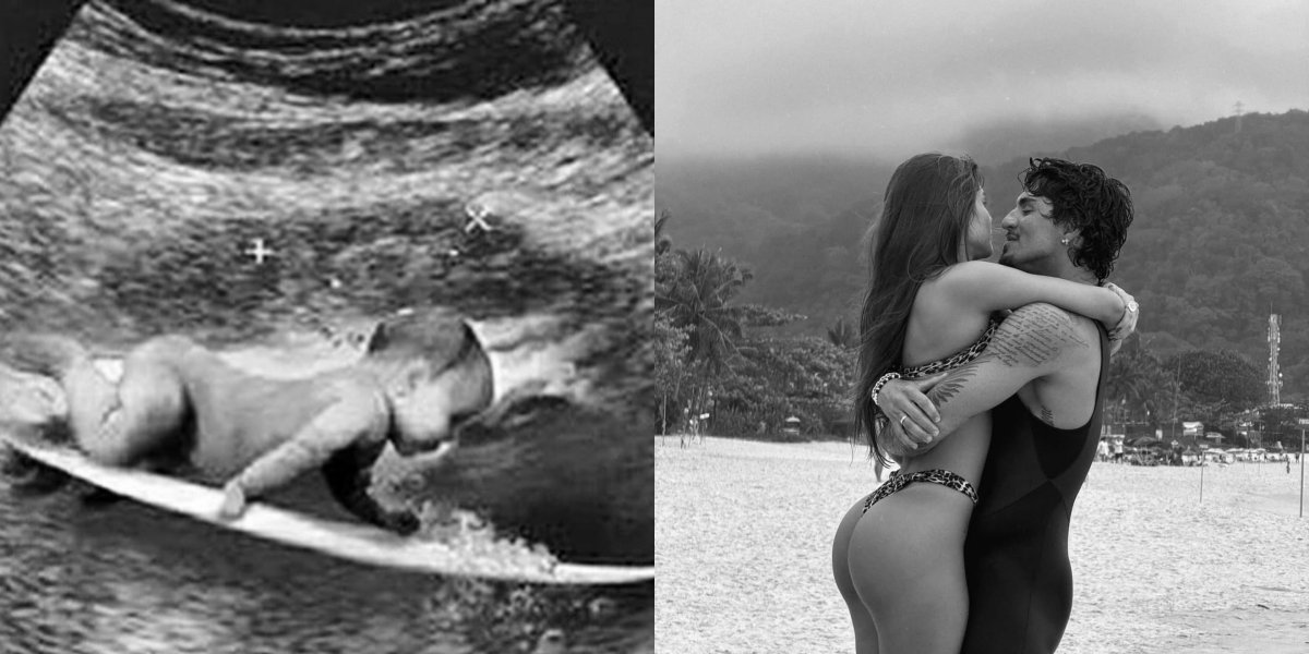 Imagens do "anúncio" de Medina e o casal