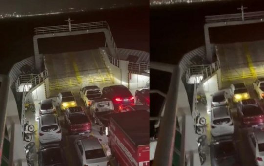 Onda invade ferry entre Salvador e Itaparica e assusta passageiros durante travessia