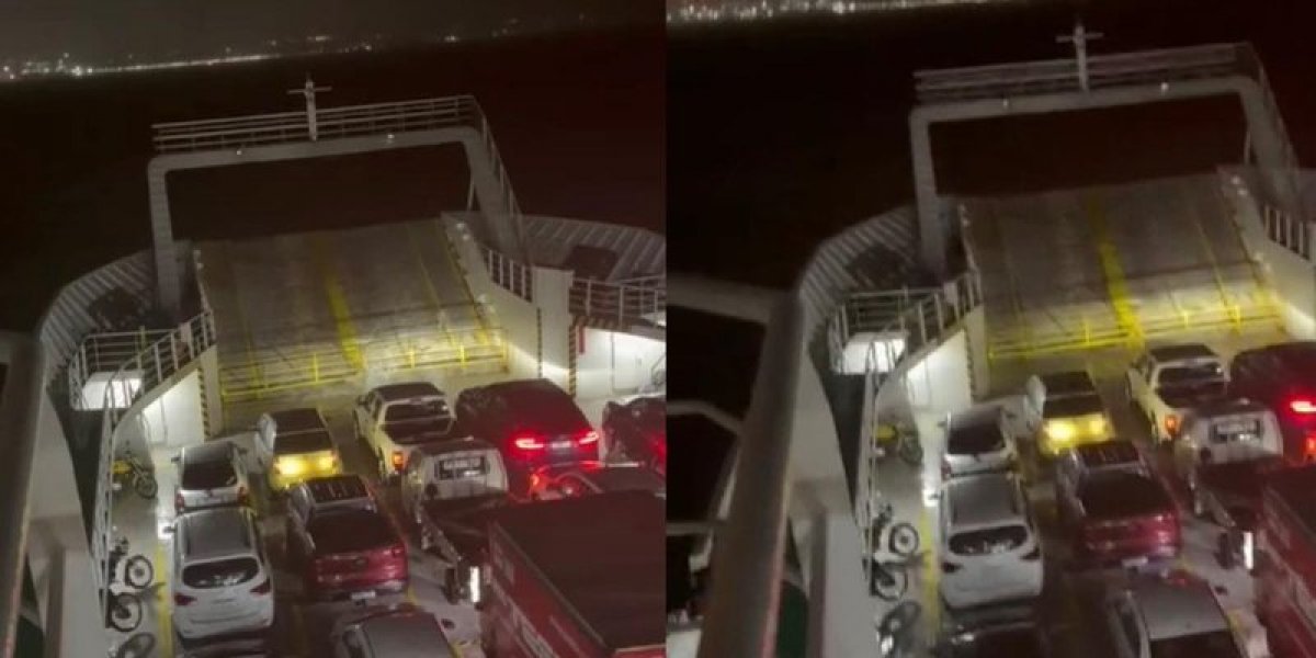 Carros no ferry boat