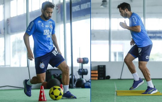 Everton Ribeiro volta a treinar no CT do Bahia após diagnóstico de câncer
