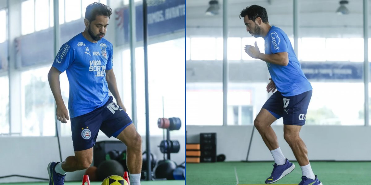 Everton Ribeiro treina no CT do Bahia