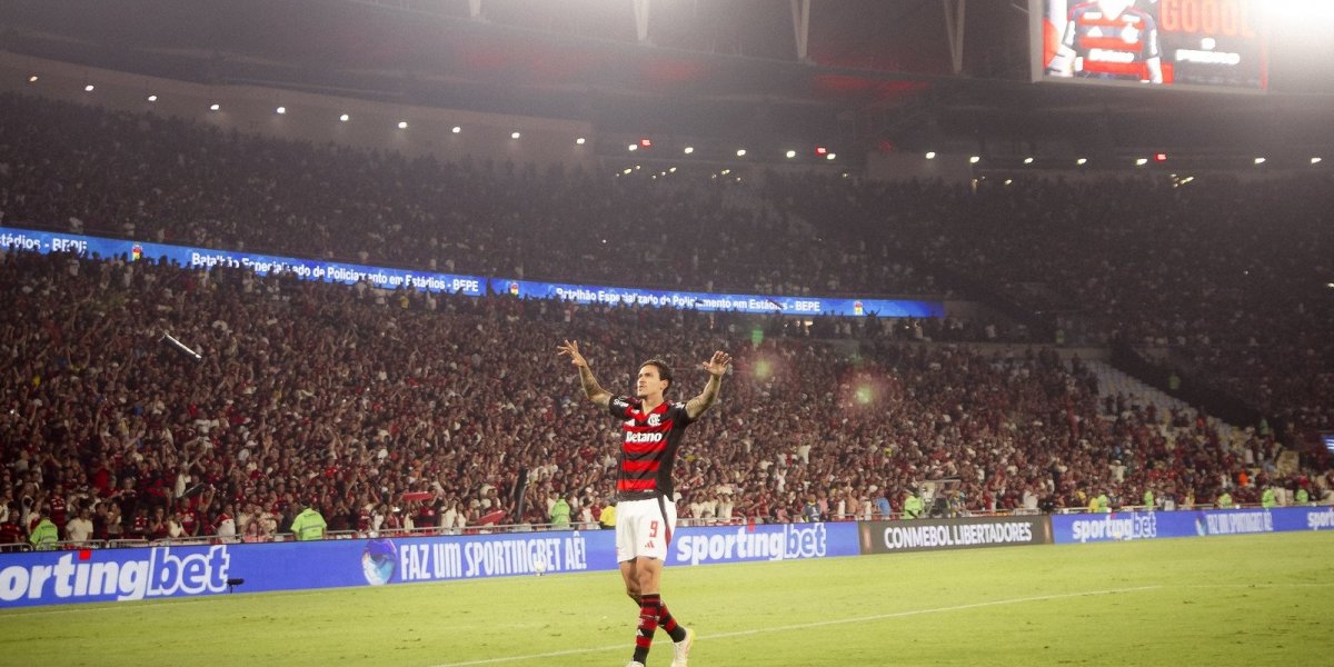 Pedro e torcida do Flamengo