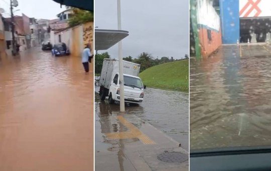 Fortes chuvas colocam Salvador em alerta máximo, e sirenes são acionadas em vários bairros