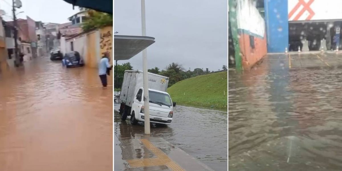 Fortes chuvas colocam Salvador em alerta máximo, e sirenes são acionadas em vários bairros