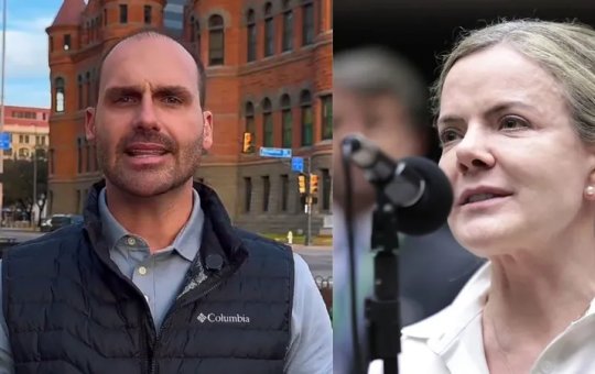 Gleisi Hoffmann chama de 'vergonhoso' arquivamento de processo contra Eduardo Bolsonaro