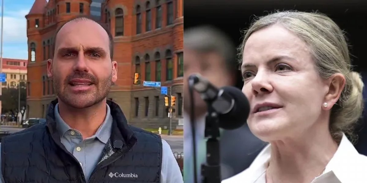 Gleisi Hoffmann chama de 'vergonhoso' arquivamento de processo contra Eduardo Bolsonaro