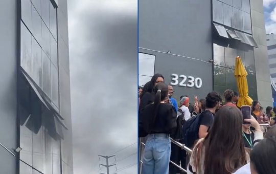 Princípio de incêndio atinge faculdade de medicina de Salvador
