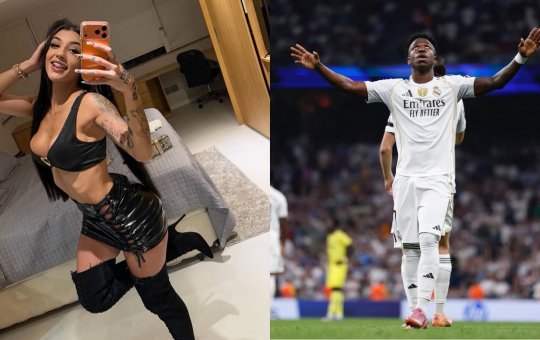 Bia Miranda confirma troca de mensagens com Vinícius Jr.: 'Conversamos muito'