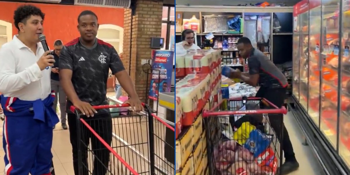 Ganhador de sorteio em desafio de "1 minuto de compras grátis"