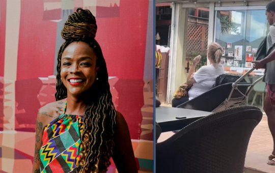Influenciadora baiana aponta racismo em vídeo de trabalhador carregando mulher em Morro de São Paulo