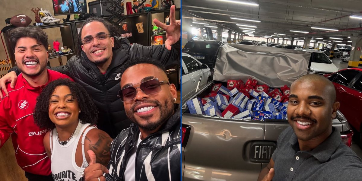 Mítico, Igão, Belle Daltro e Cristian Bell no 'PodPah' / Davi Brito