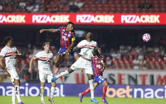 Bahia joga mal, perde para o São Paulo e vê distância para o G-4 aumentar