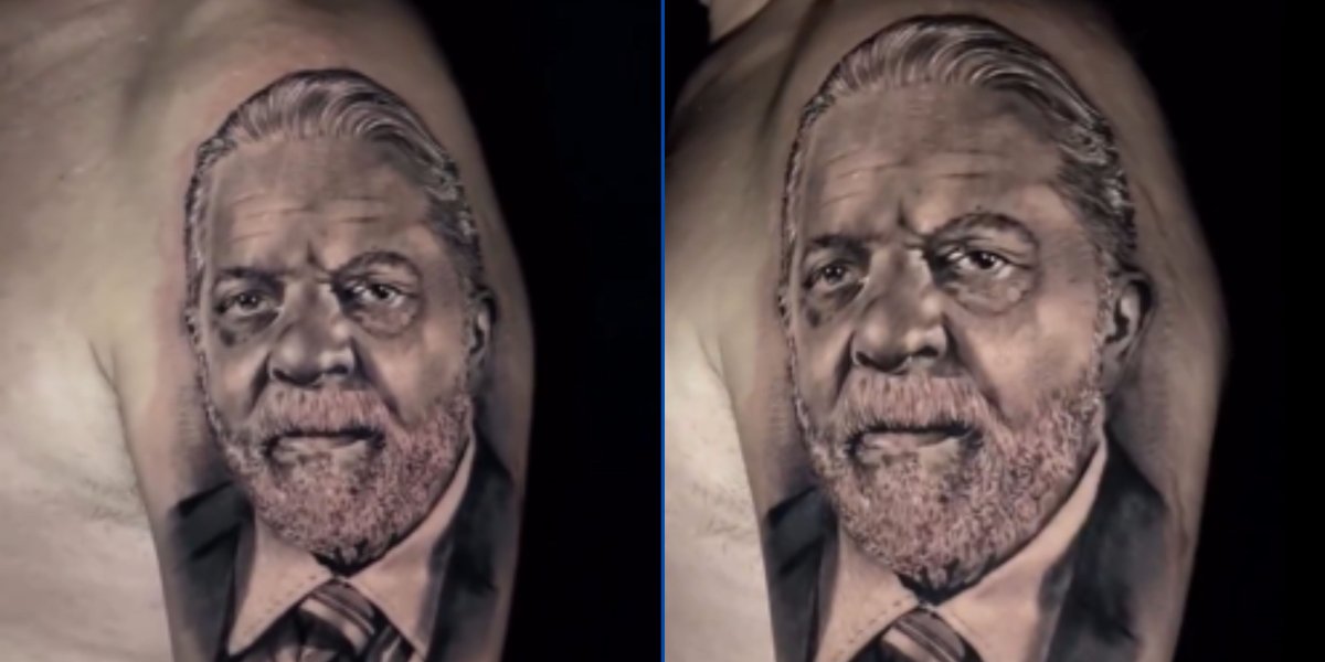Homem tatua rosto de Lula no braço e levanta debate sobre fanatismo político
