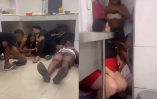 Clientes e funcionários de pizzaria no Rio de Janeiro ficam encurralados após troca de tiros entre facções