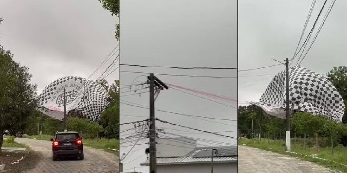 Perigo: Balão cai sobre telhado de casas no interior da Bahia e causa transtorno