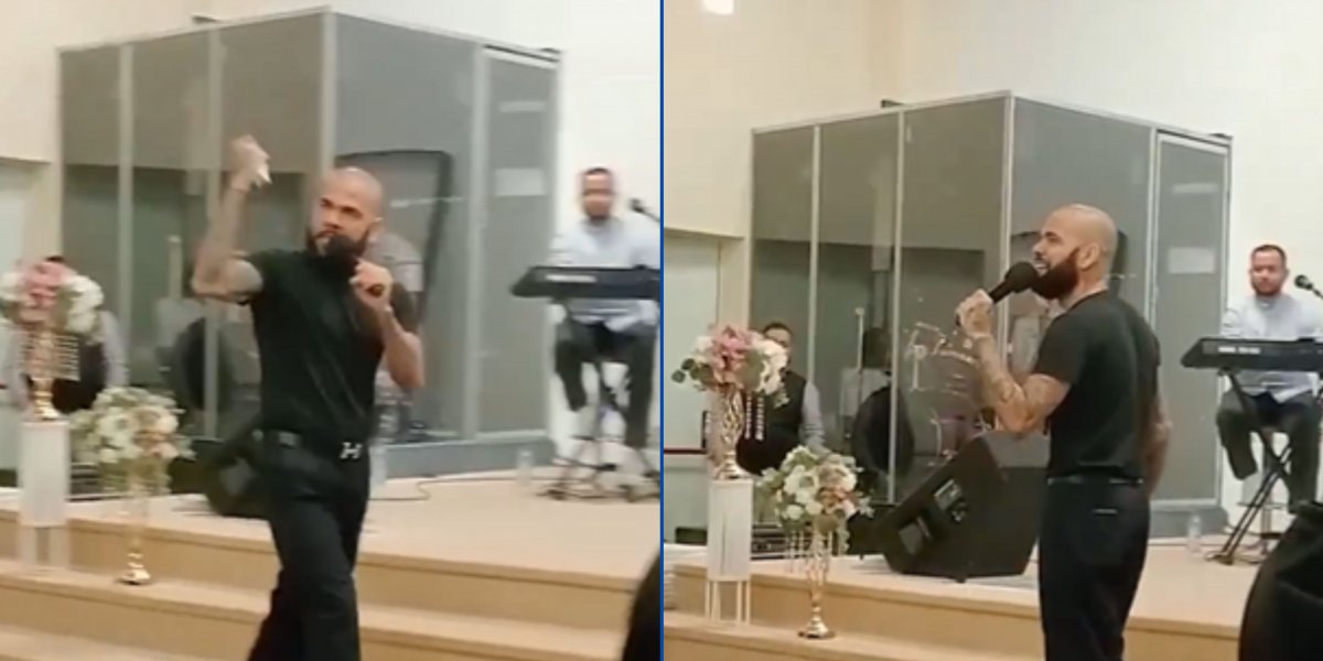Daniel Alves é visto pregando em igreja evangélica na Espanha: 'Fiz pacto com Deus'
