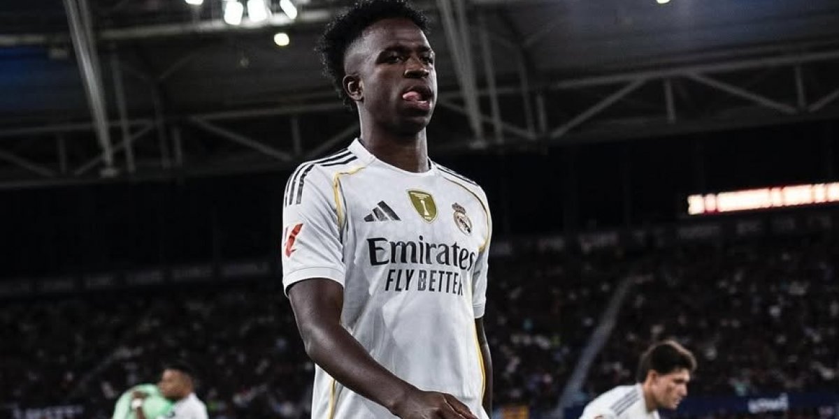 Vini Jr. em jogo do Real Madrid