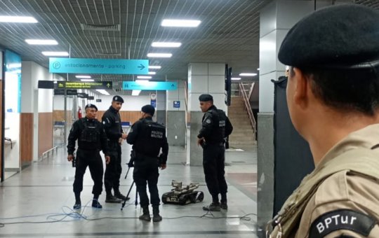 Segundo o BOPE, suposta bomba no aeroporto de Salvador era apenas um chaveiro de borracha