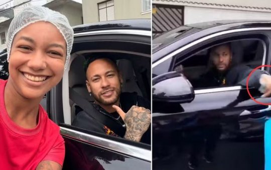 Neymar surpreende doceria com nota alta e volta para pegar encomenda depois: "Falei que voltaria"