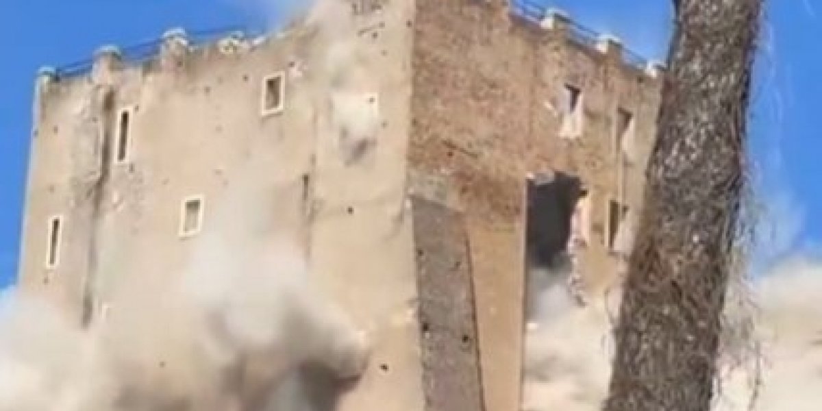 Torre medieval desaba parcialmente na Itália e três trabalhadores ficam feridos